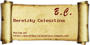 Beretzky Celesztina névjegykártya